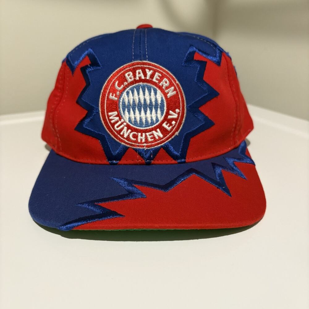 Vintage FC Bayern Munchen Jagged Edge Drew Pearson Football Soccer Hat Snapback